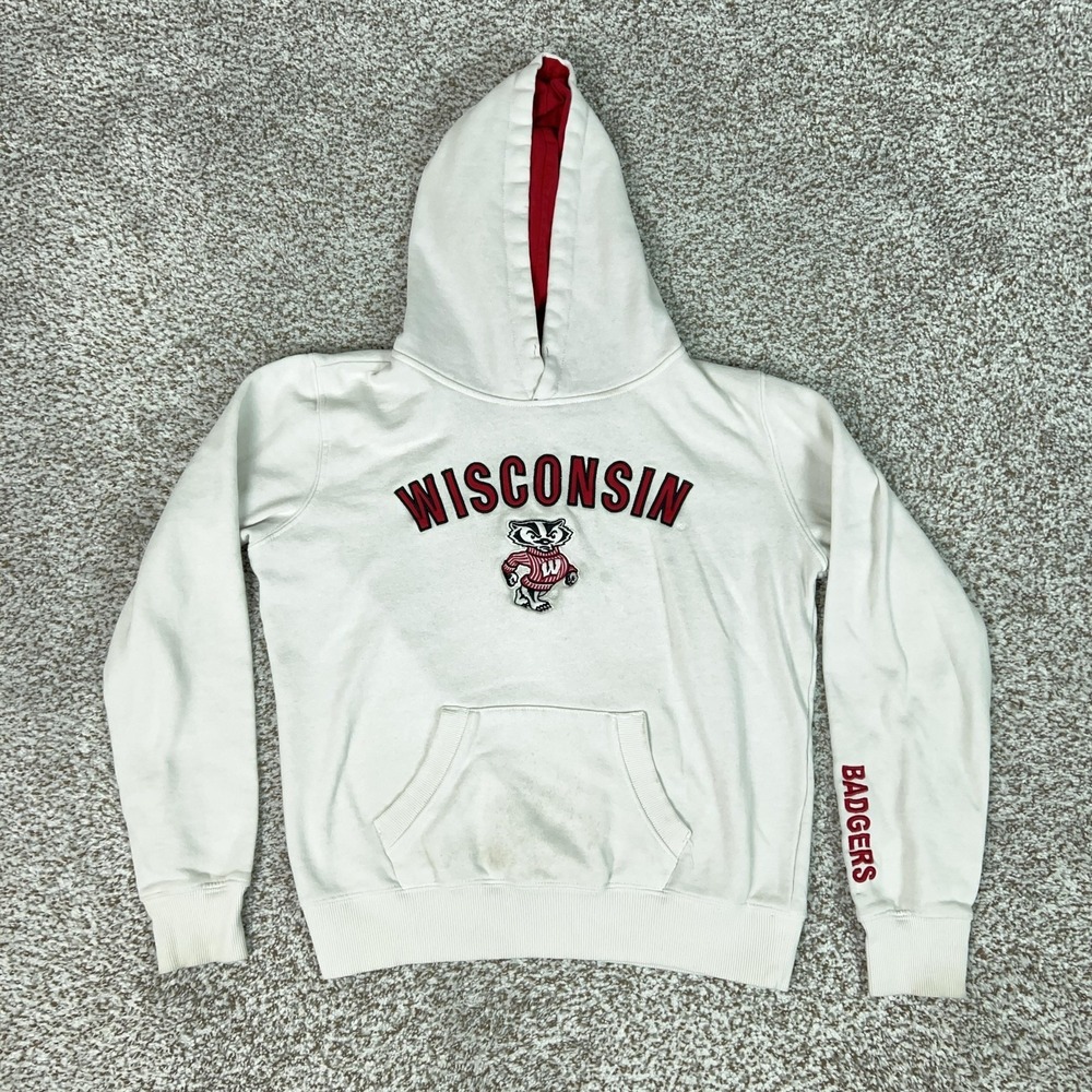 Wisconsin Badgers Sweatshirt Hoodie Women Medium NCAA Football Stadium Athletics